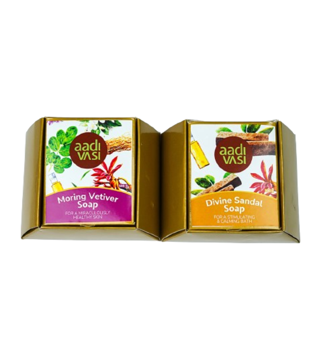 Handmade Organic Soaps Combo Made by Tribes of Jharkhand (Sandal and Vetiver Combo)