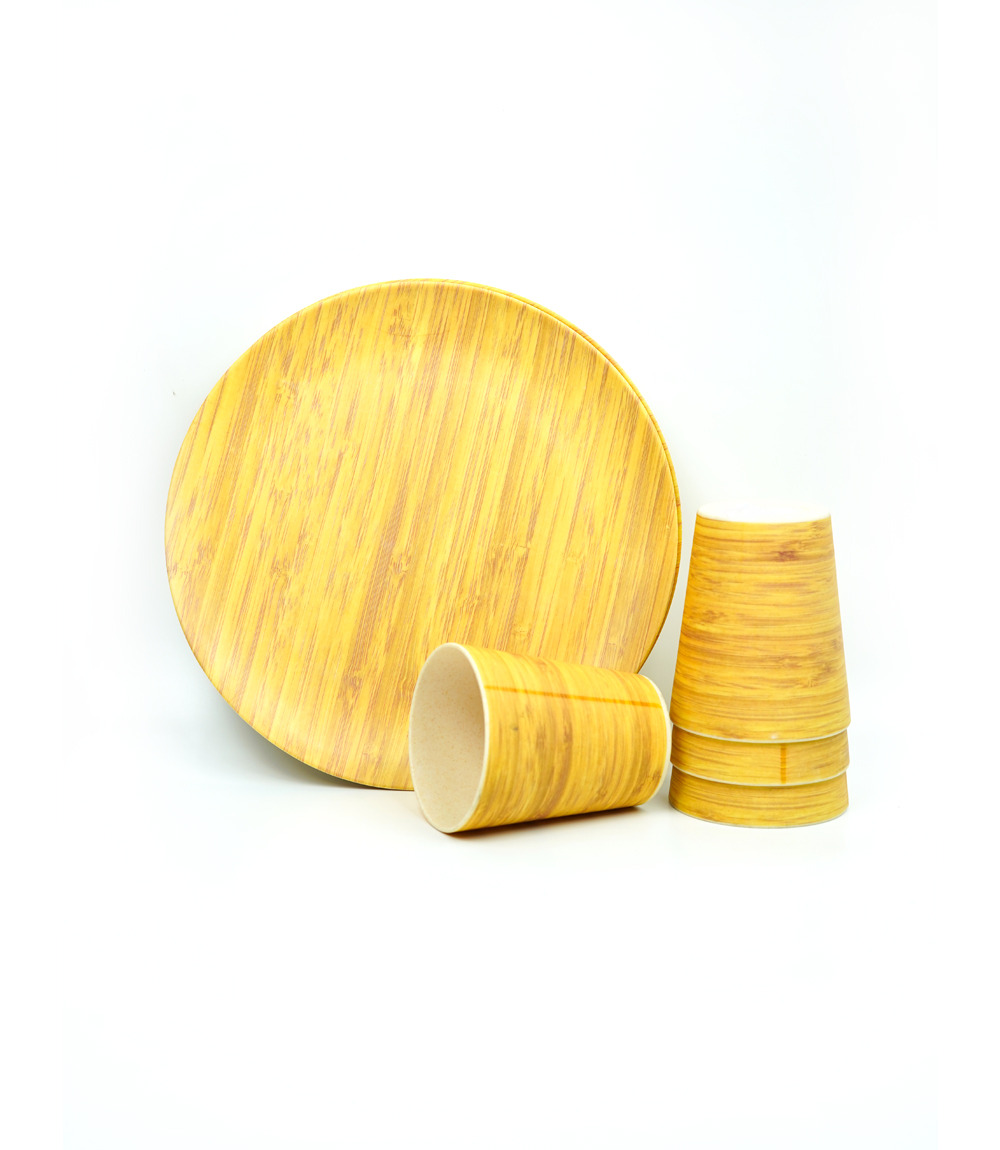 Bamboo Fibre Dinner Set (Natural Colour)