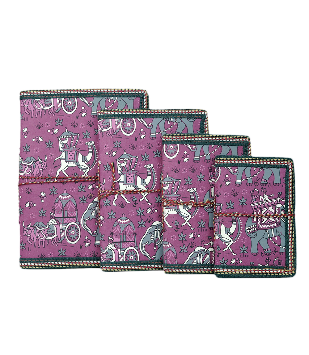 Handmade Diary Set For Gifts From Rajasthan-( Set of Four)