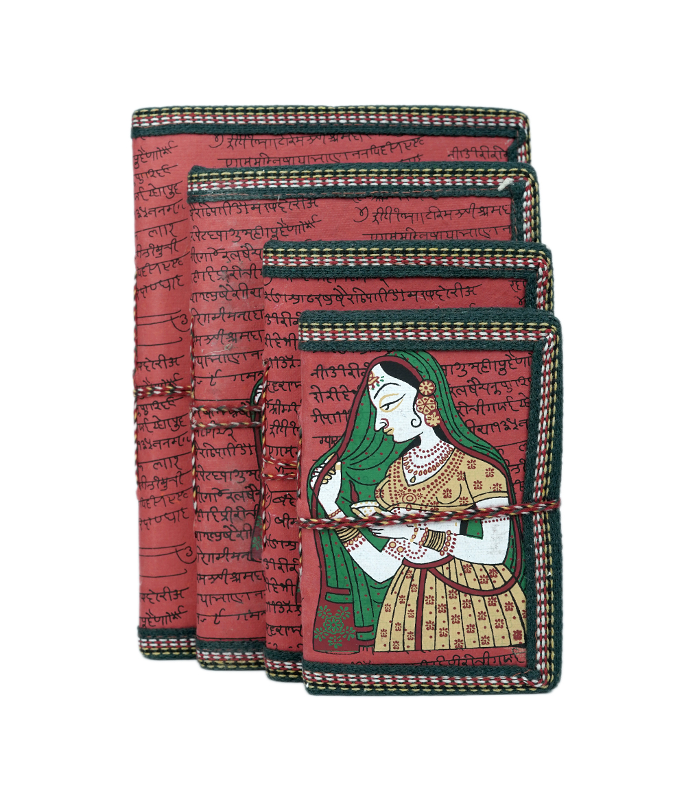 Handmade Diary Set For Gifts From Rajasthan-( Set of Four)