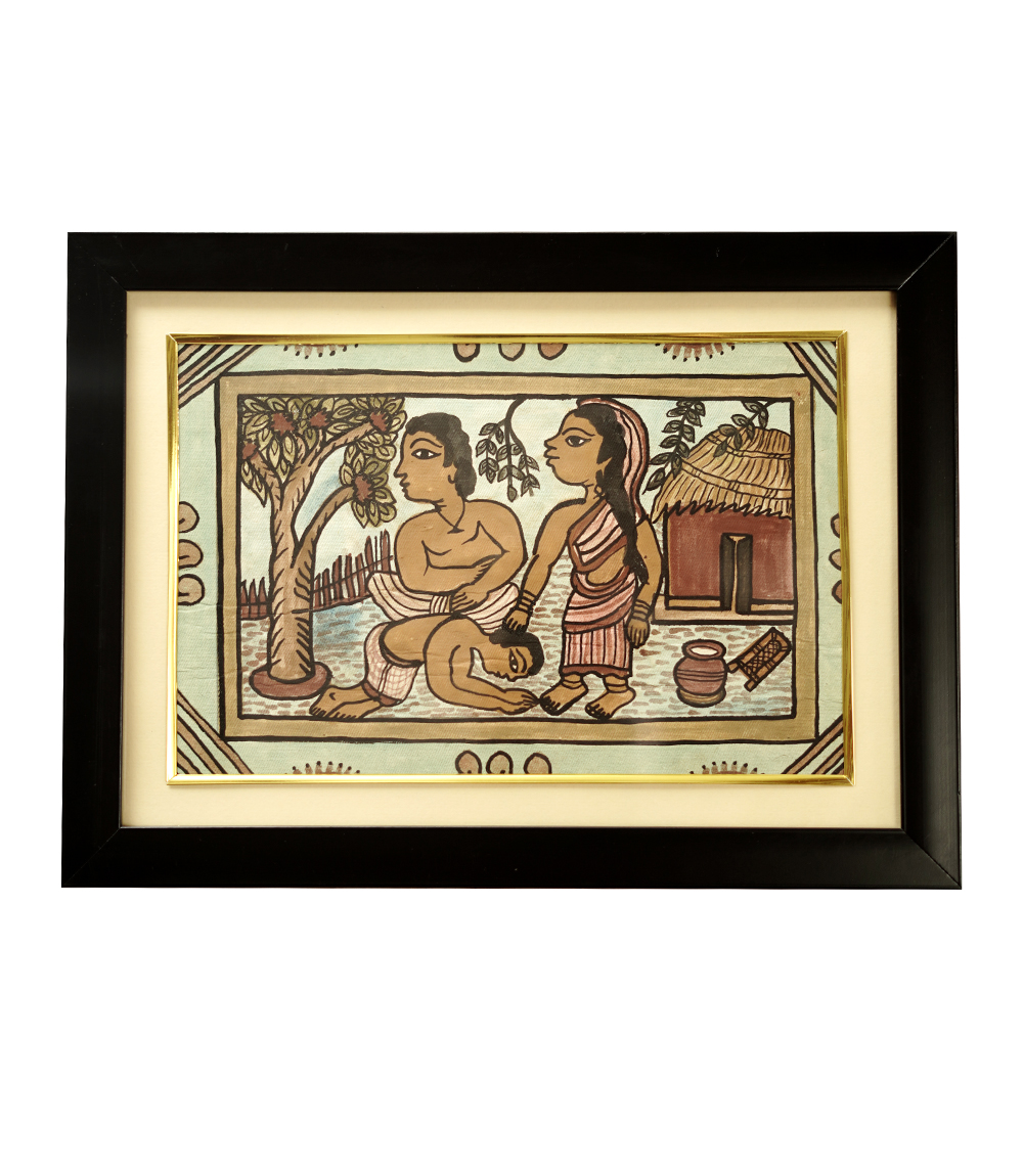 Handcrafted Paitkar Painting  Made by Tribe of Jharkhand