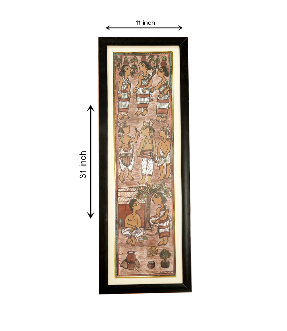 Handcrafted Paitkar Painting  Made by Tribe of Jharkhand 