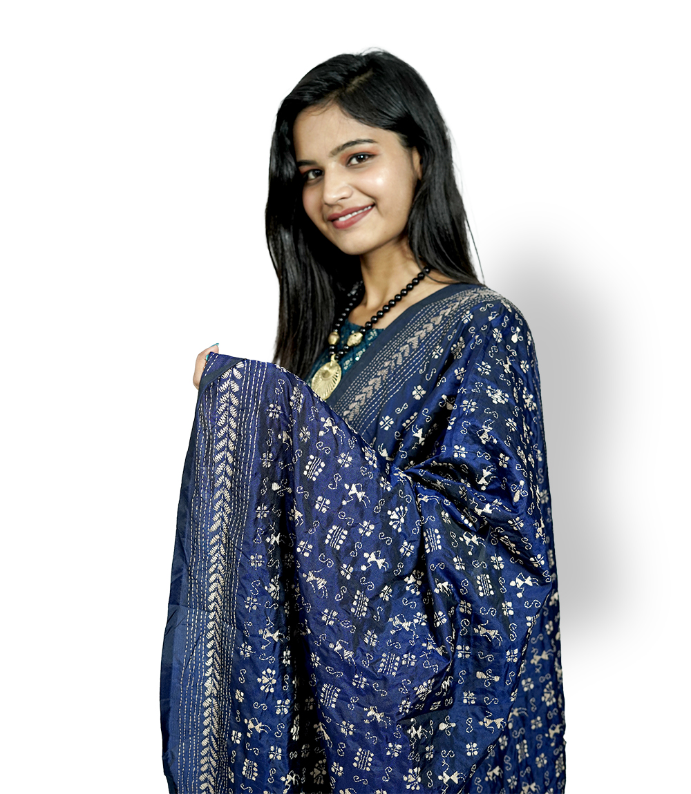 Handstitched  Katha Stole by Tribes of West-Bengal