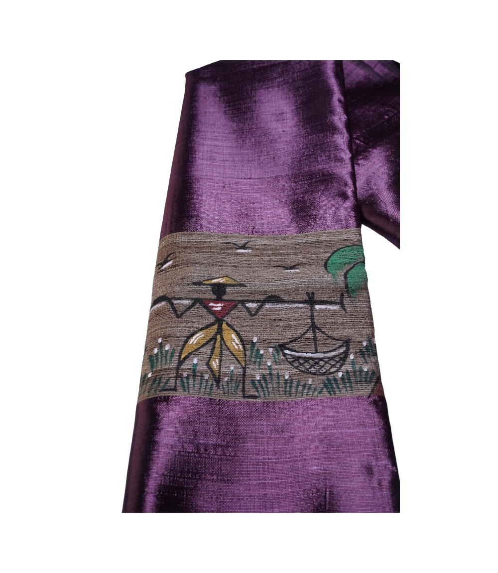 Silk stole hand painting 