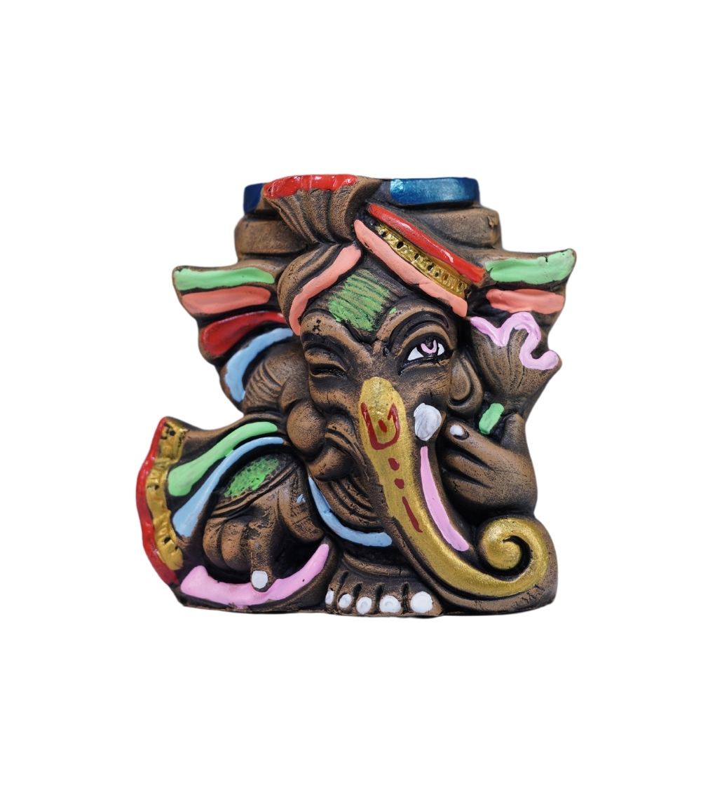 Terracotta Ganesh Pen Stand Made by Tribes of Jharkhand