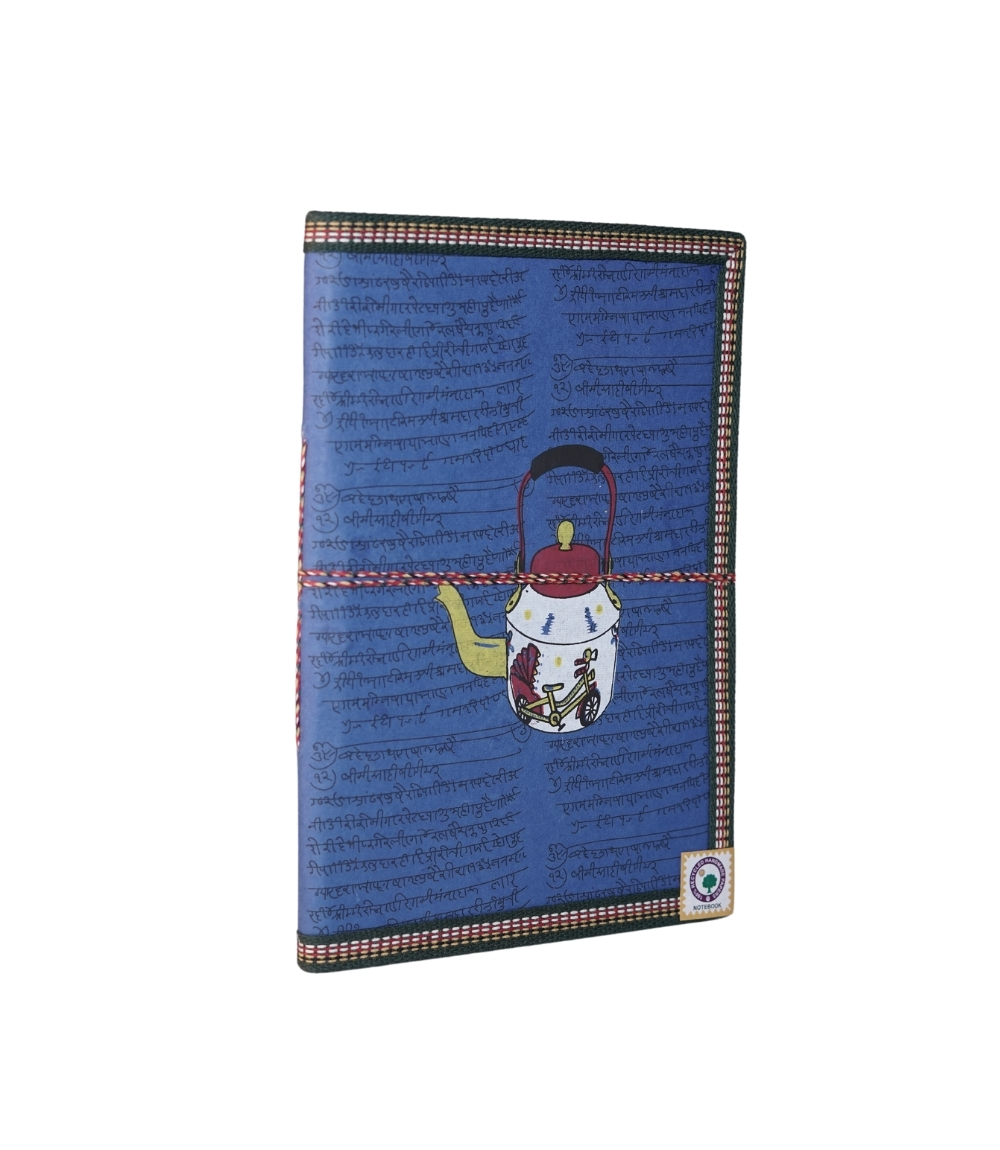 Recycled Handmade Diary Made by Tribes of Rajasthan (Blue Colour Cover)