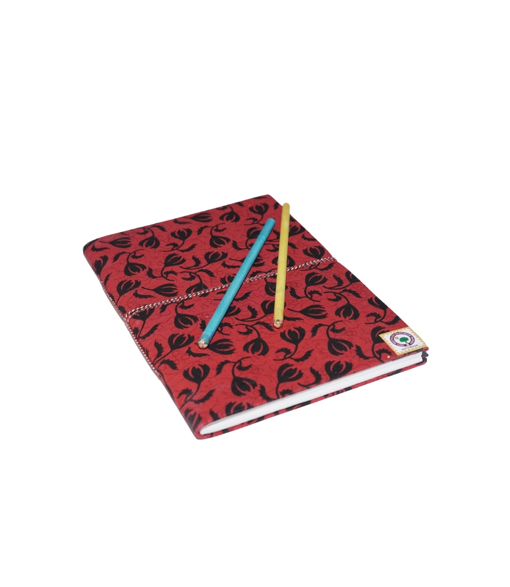 Recycled handmade Diaries (Red Zebra Print)