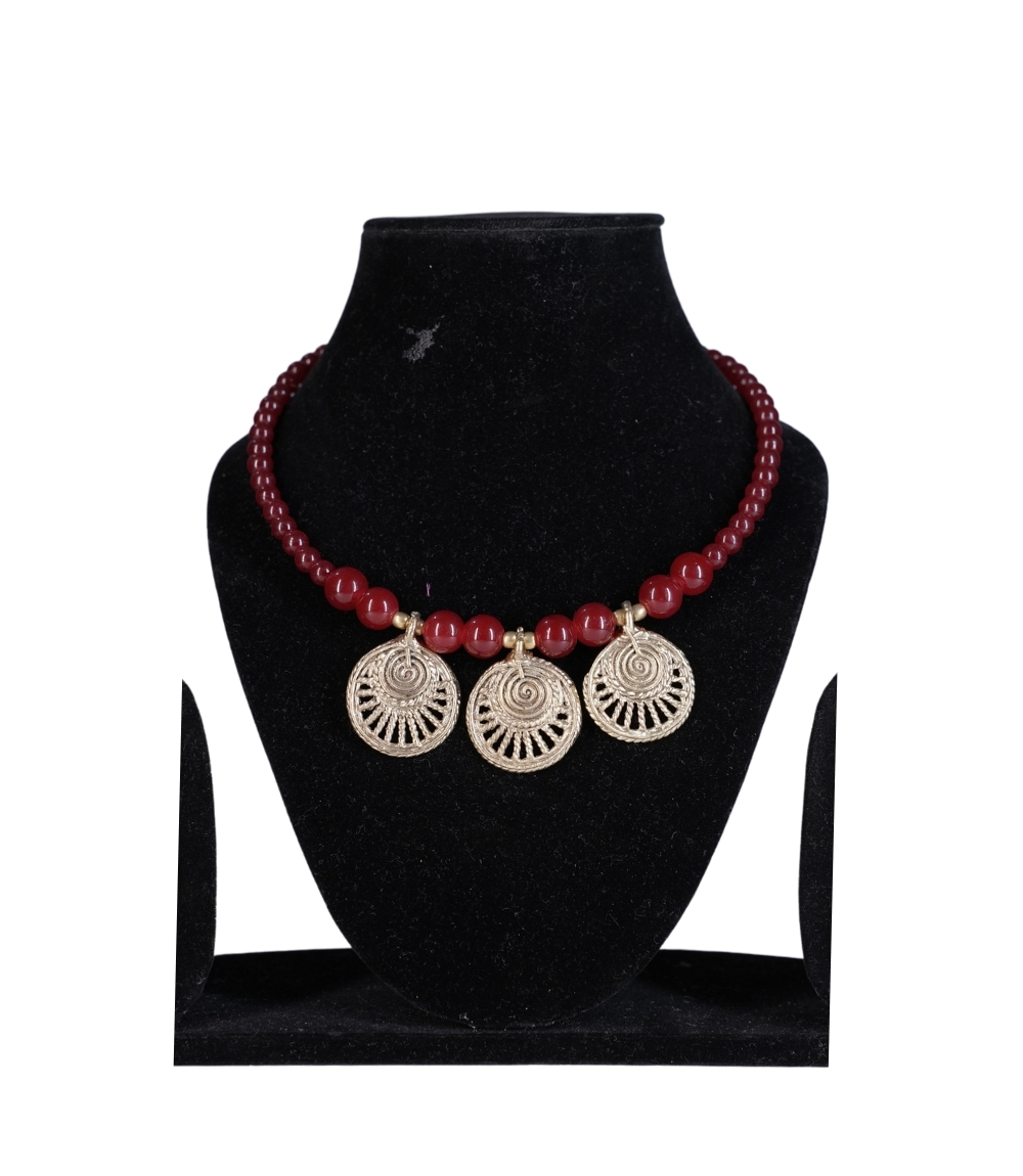 Dokra Necklace with Triangular Set Made by Tribes of Jharkhand