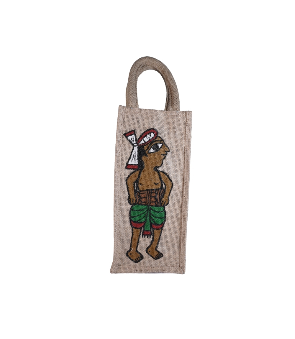 Jute Water Bottle Bag Made by Tribes of Jharkhand (One pc)