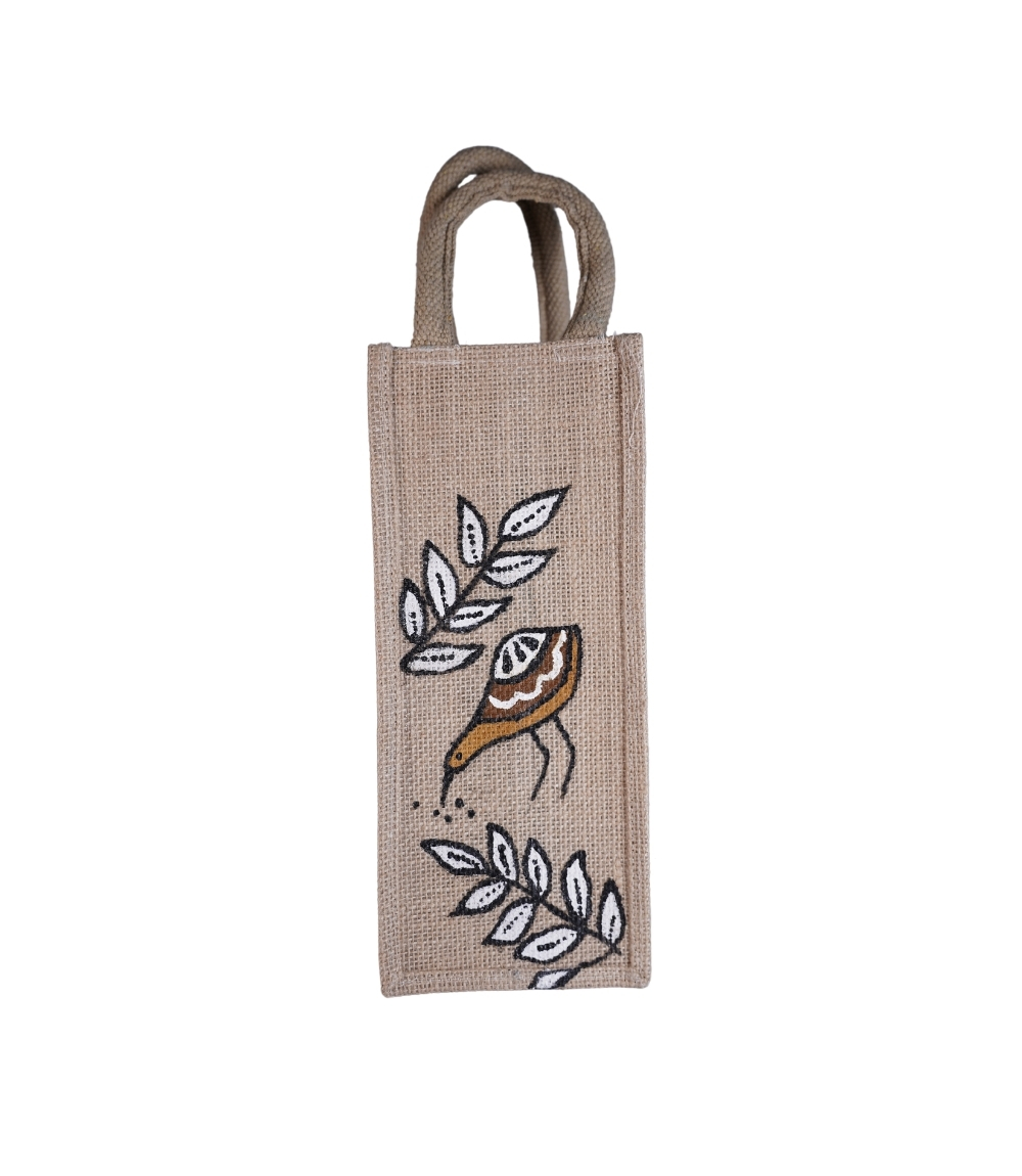 Jute Water Bottle Bag Made by Tribes of Jharkhand (One pc)