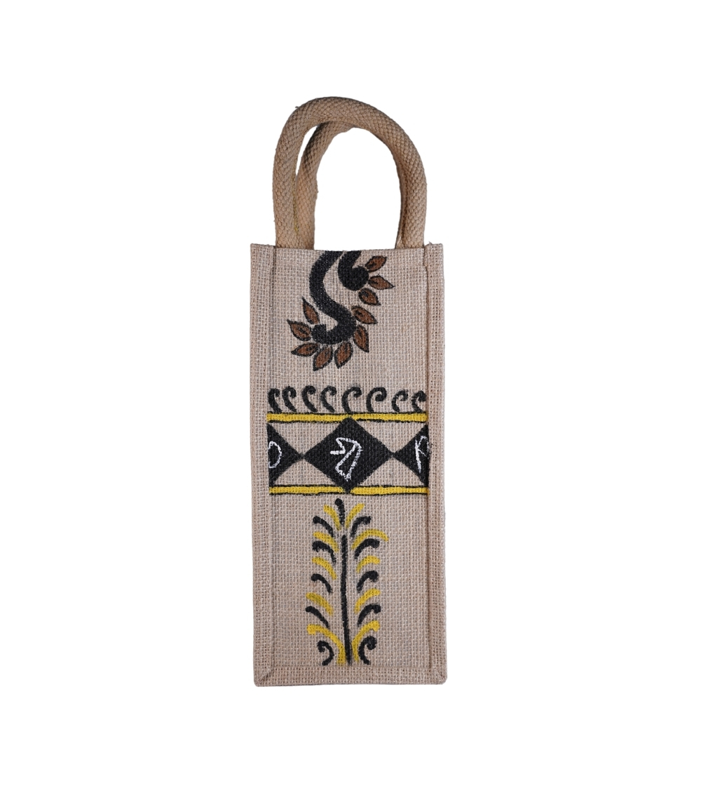 Jute Water Bottle Bag Made by Tribes of Jharkhand (One pc)