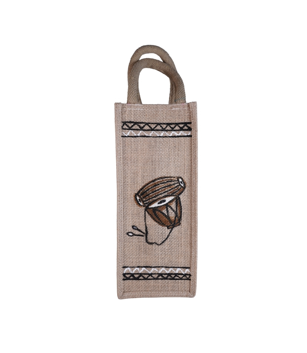 Jute Water Bottle Bag Made by Tribes of Jharkhand (One pc)