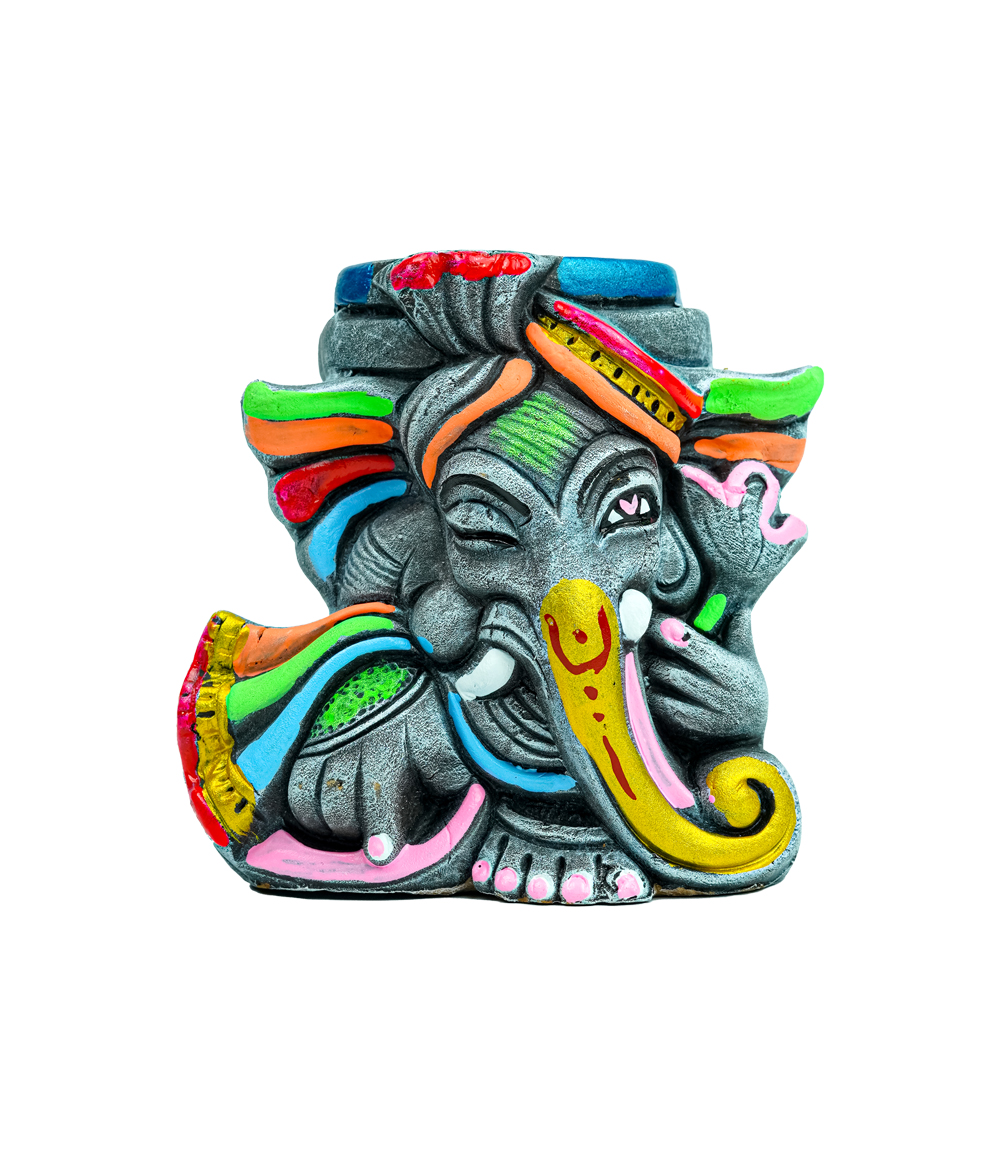 Terracotta Ganesh Pen Stand Made by Tribes of Jharkhand