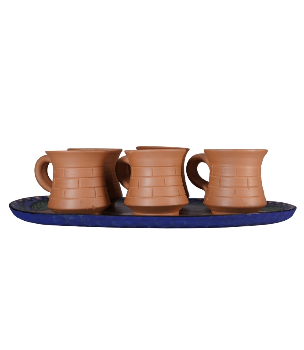 Terracotta Mug Set (6 pieces) Handmade by the Tribes of Jharkhand