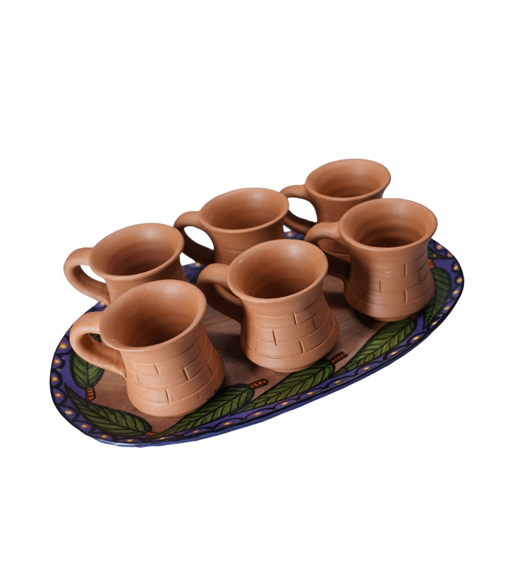 Terracotta Mug Set (6 pieces) Handmade by the Tribes of Jharkhand