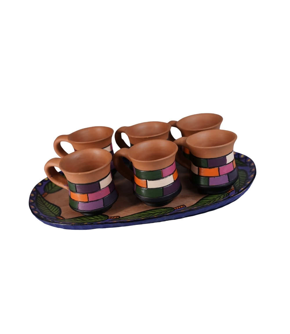 Terracotta Mug Set (6 pieces) Handmade by the Tribes of Jharkhand