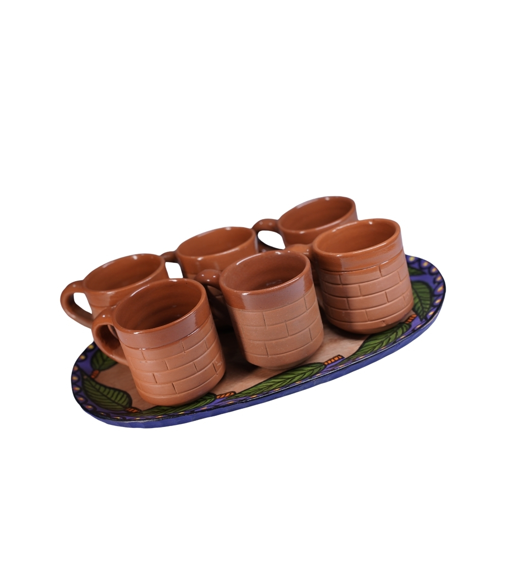 Terracotta Mug Set (6 pieces) Handmade by the Tribes of Jharkhand