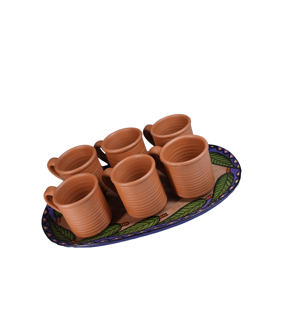 Terracotta Mug Set (6 pieces) Handmade by the Tribes of Jharkhand