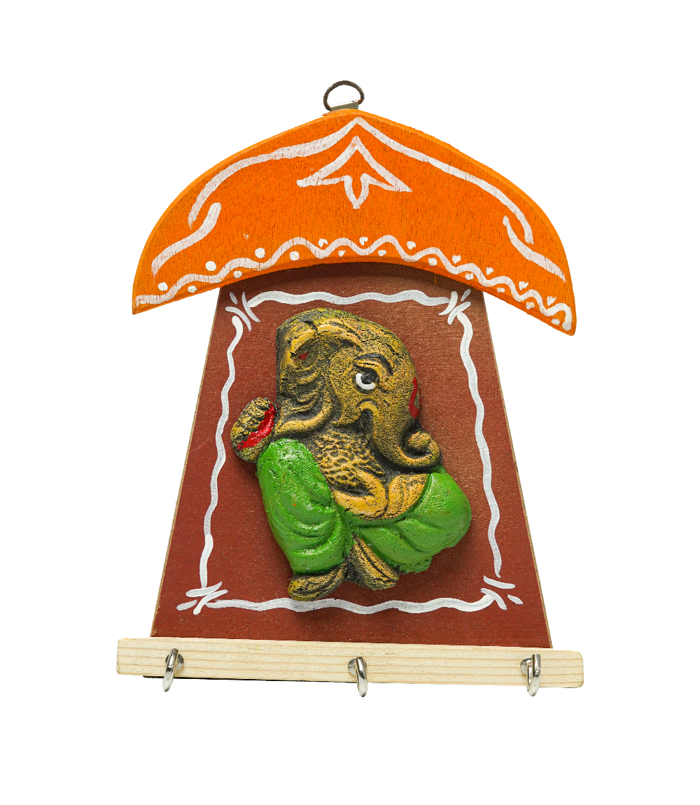 Ganesh Terracotta Keyring Hanger made by the Tribes of Jharkhand