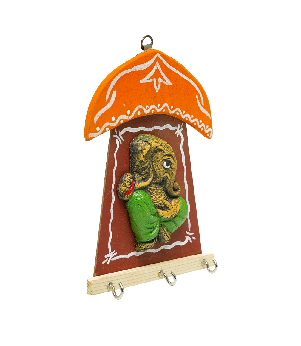 Ganesh Terracotta Keyring Hanger made by the Tribes of Jharkhand