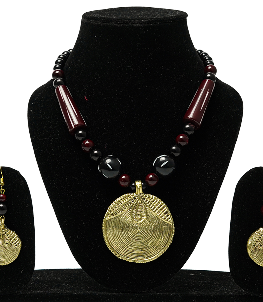 Dokra Necklace Set (Circle Shape) Made by theTribes of Jharkhand