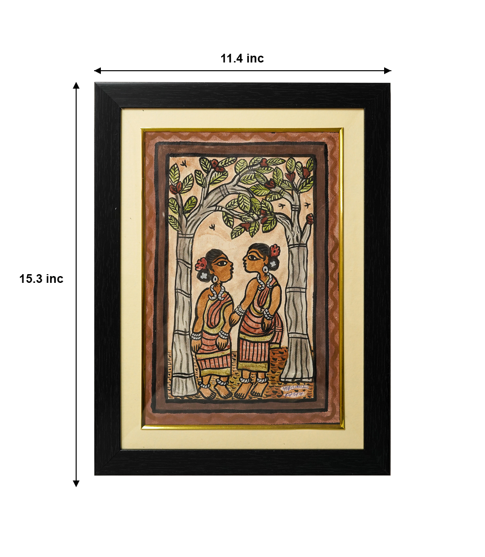 Handpainted Paitkar Painting - Made by the Tribes of Jharkhand