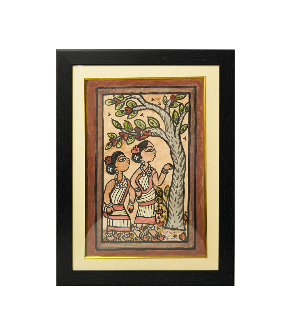 Handpainted Paitkar Painting - Made by the Tribes of Jharkhand