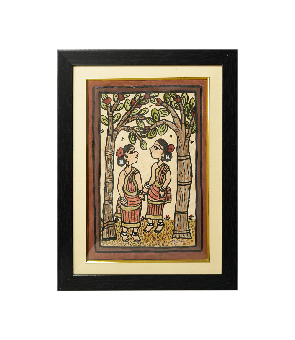 Handpainted Paitkar Painting - Made by the Tribes of Jharkhand