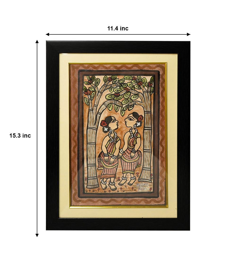 Handpainted Paitkar Painting - Made by the Tribes of Jharkhand