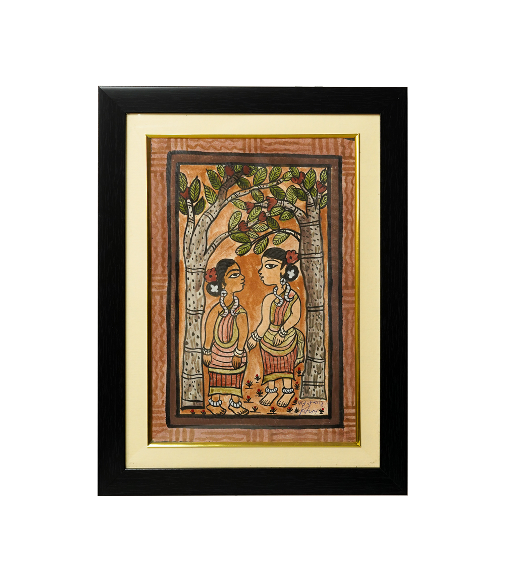 Handpainted Paitkar Painting - Made by the Tribes of Jharkhand