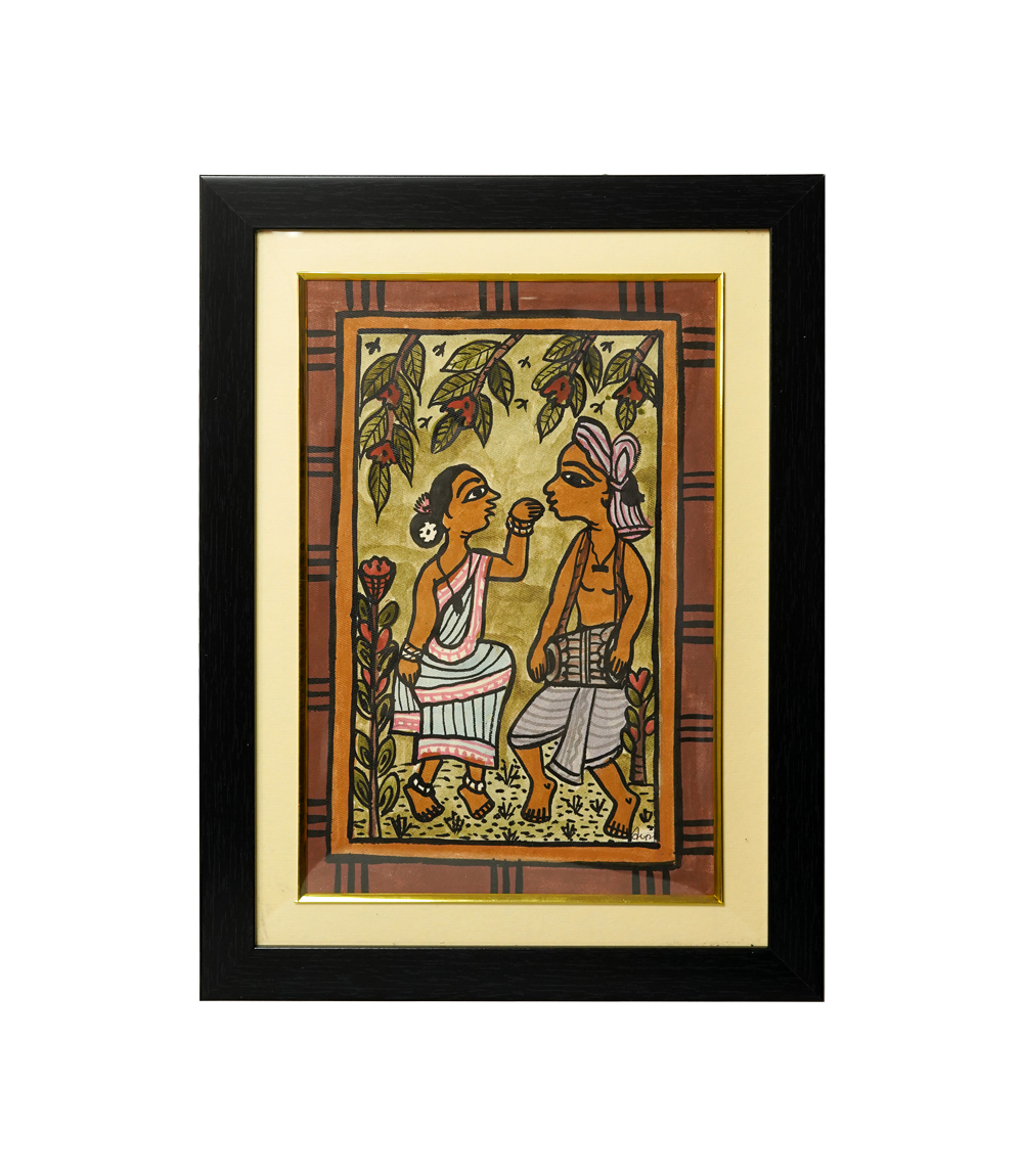 Handpainted Paitkar Painting - Made by the Tribes of Jharkhand