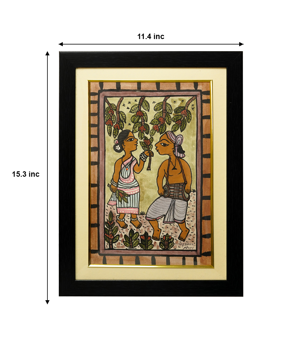 Handpainted Paitkar Painting - Made by the Tribes of Jharkhand