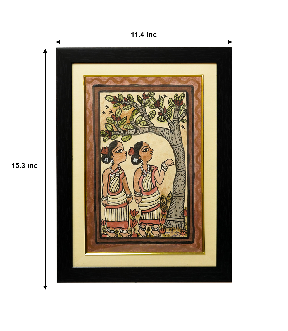 Handpainted Paitkar Painting - Made by the Tribes of Jharkhand