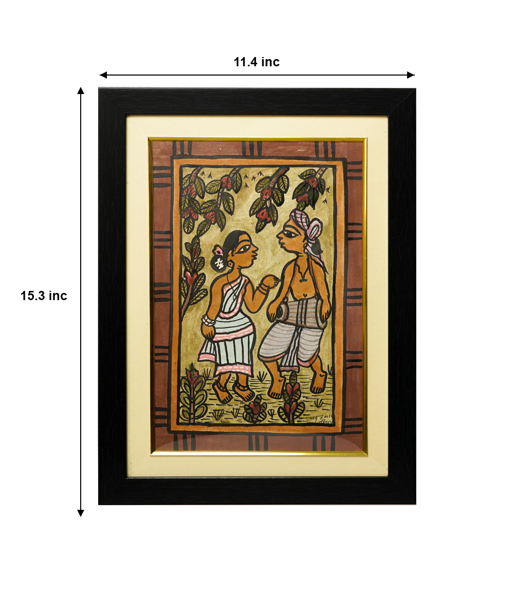 Handpainted Paitkar Painting - Made by the Tribes of Jharkhand