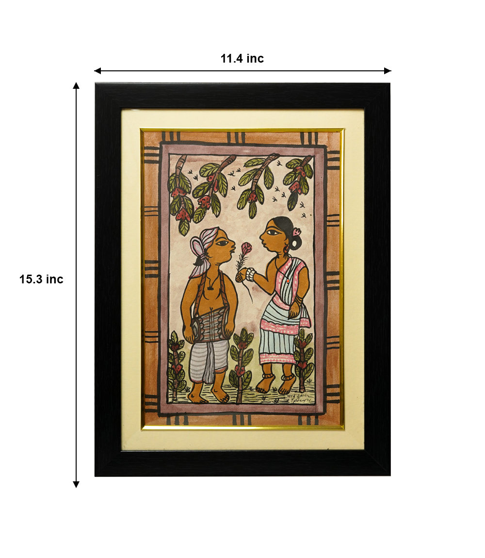 Handpainted Paitkar Painting - Made by the Tribes of Jharkhand