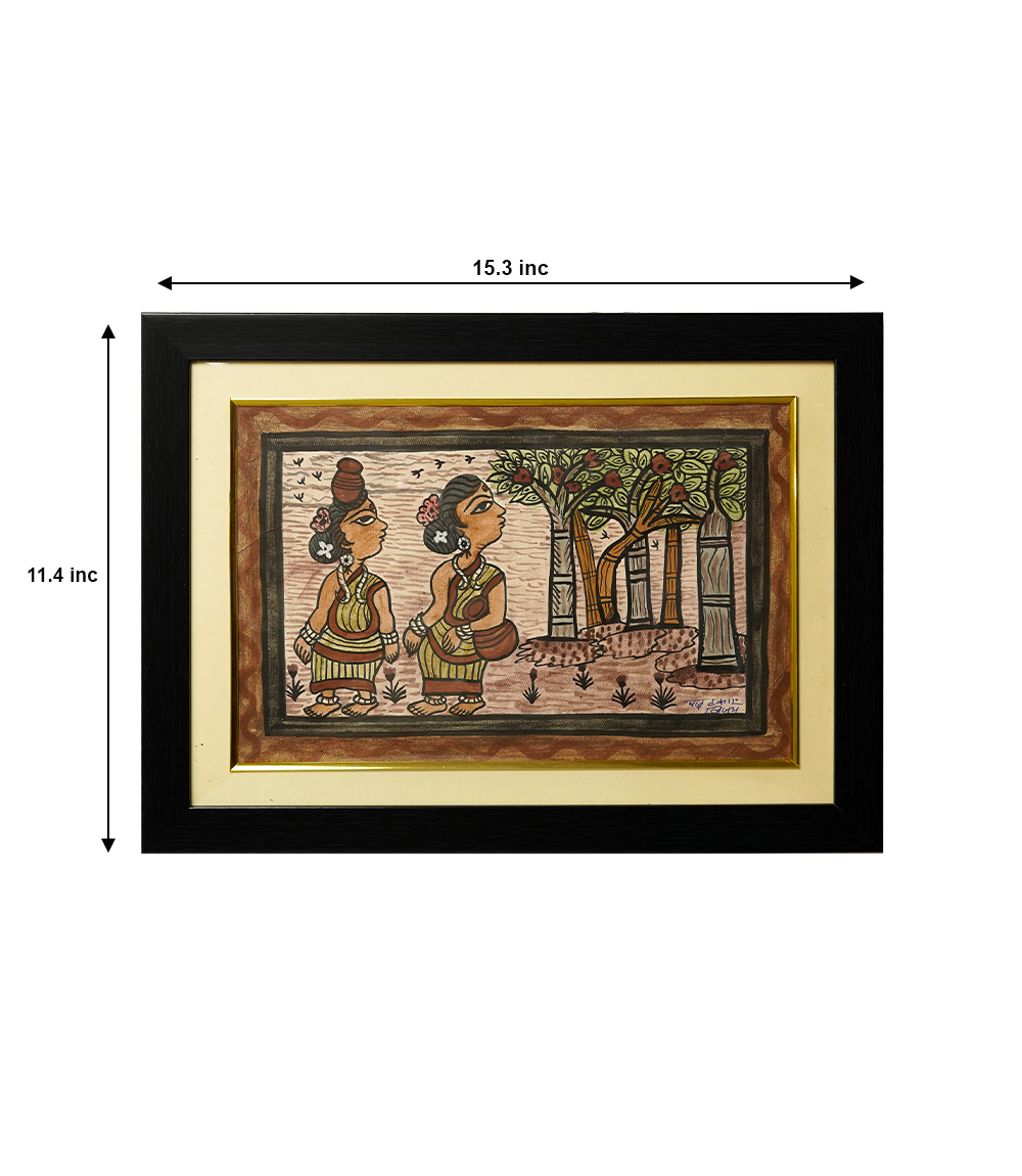 Handpainted Paitkar Painting - Made by the Tribes of Jharkhand