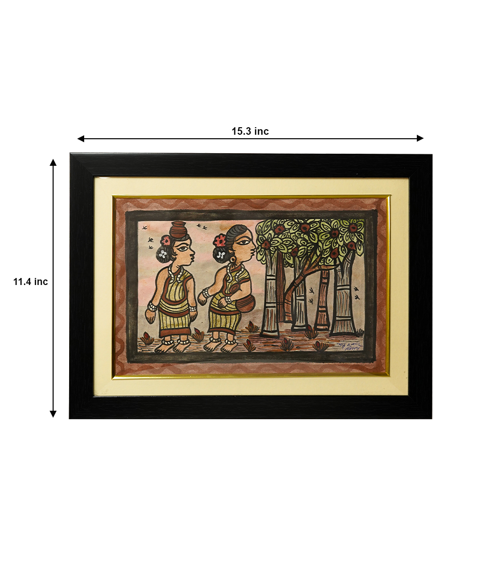 Handpainted Paitkar Painting - Made by the Tribes of Jharkhand