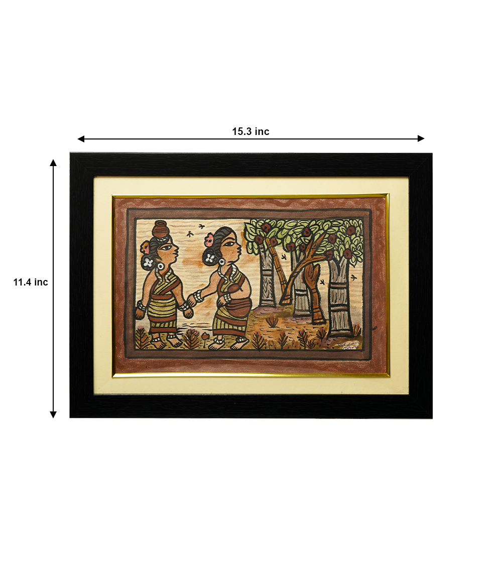 Handpainted Paitkar Painting - Made by the Tribes of Jharkhand