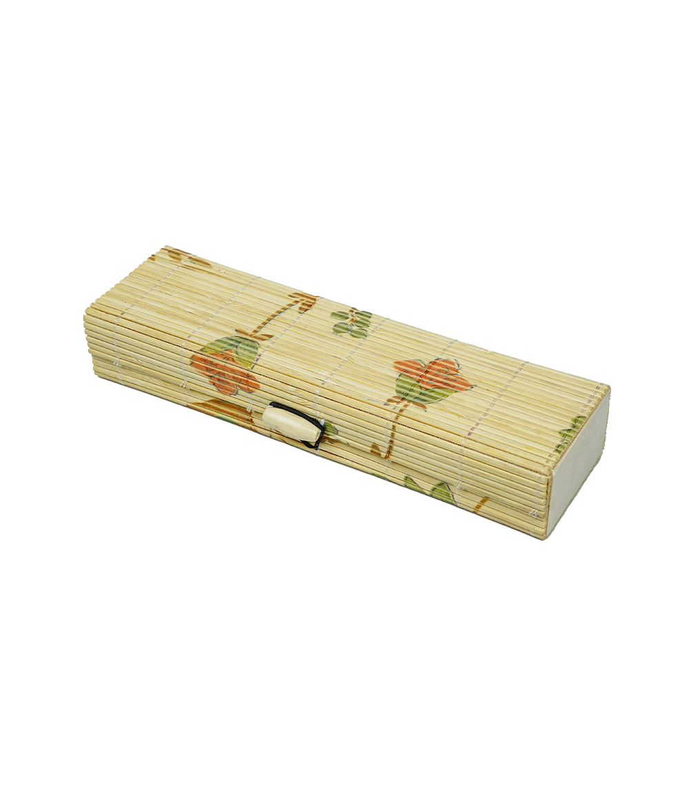 Bamboo Pencil Box with Floral Design - By the Tribes of Jharkhand