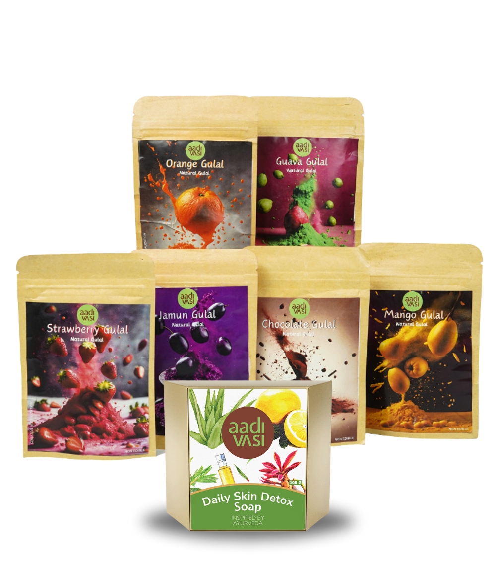 Eco-Friendly Natural Gulal Holi colors & Herbal Soap Combo