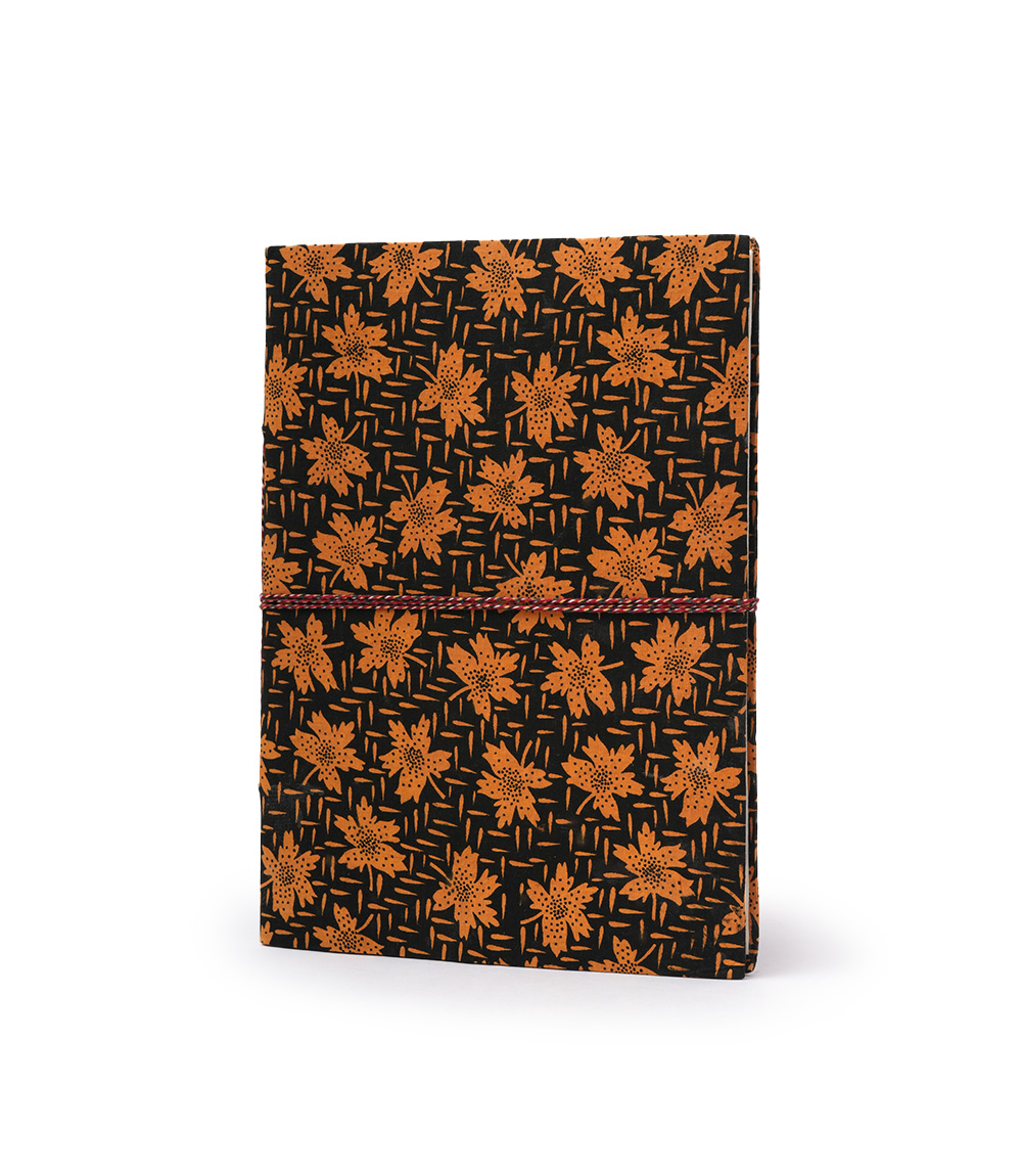 Recycled Handmade Diary Made by Tribes of Rajasthan (Black Printed Cover)