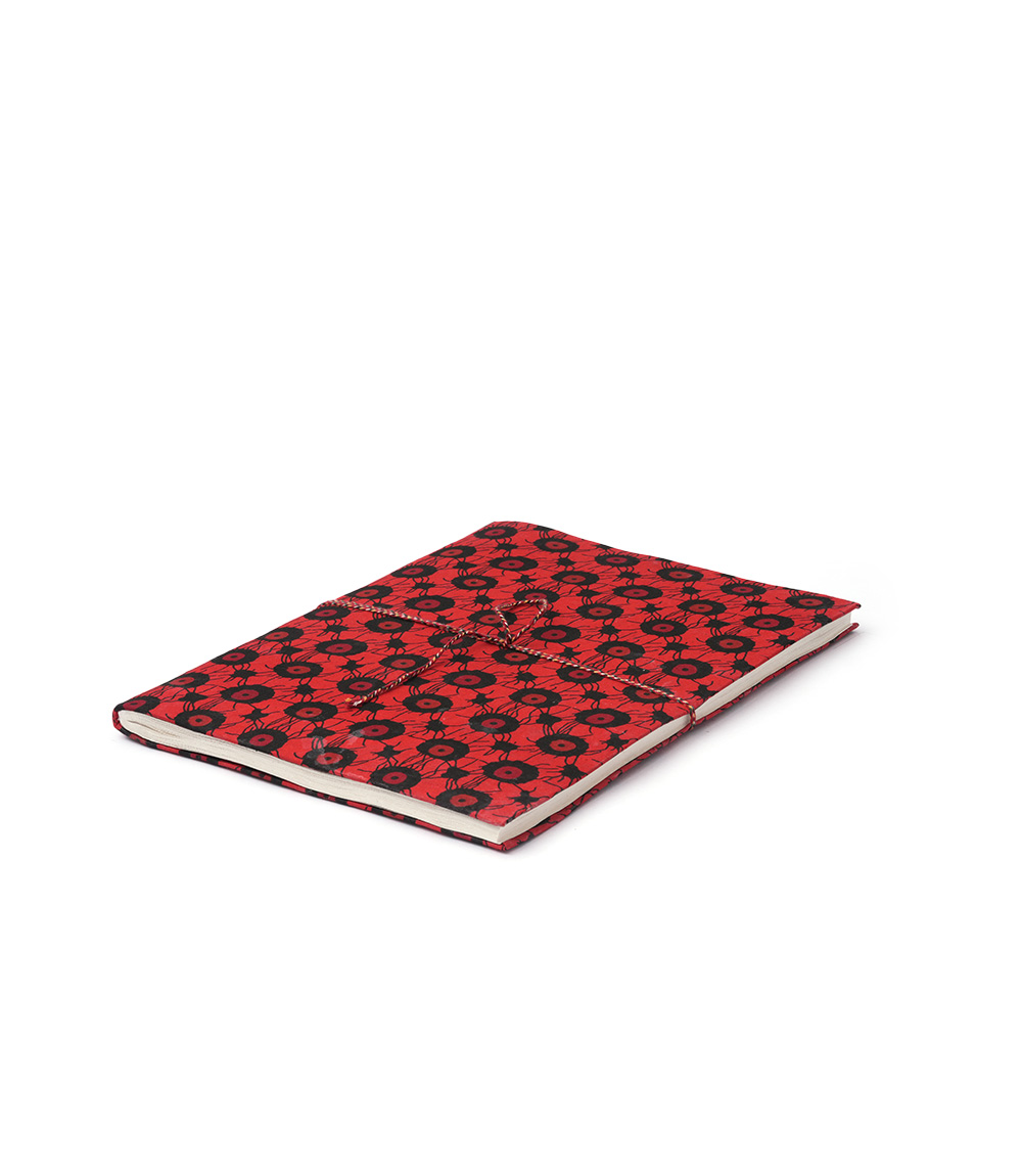 Recycled Handmade Diary (Red Bug Design)