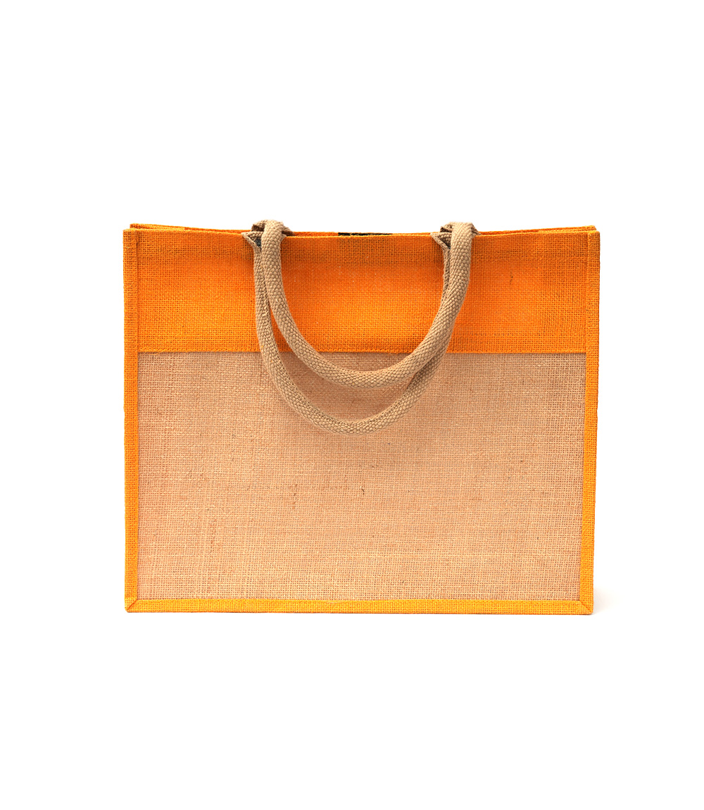 Jute Multipurpose Bag Made by Tribes of Jharkhand (Orange Colour)