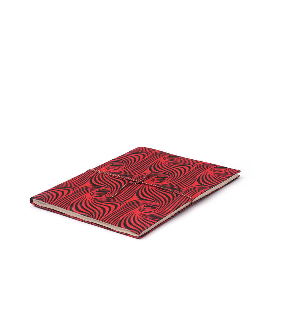 Recycled handmade Diaries (Red Zebra Print)