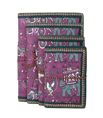 Handmade Diary Set For Gifts From Rajasthan-( Set of Four)