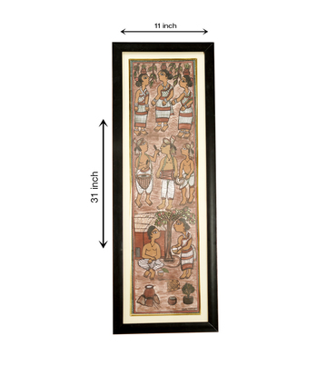 Handcrafted Paitkar Painting  Made by Tribe of Jharkhand 