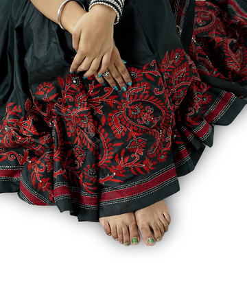 Katha Stich Saree By Tribe Of West Bengal