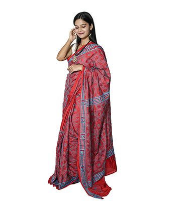 Handstitched Katha Stich Saree By Tribe Of West Bengal