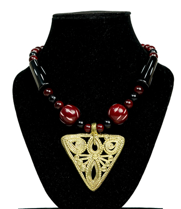 Dokra Necklace with Triangular Set Made by Tribes of Jharkhand