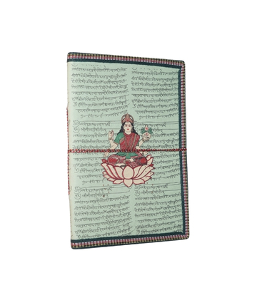 Recycled Handmade Diary Made by Tribes of Rajasthan (Maa Laxmi on Lotus)